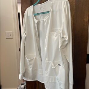 Figs Women's White Scrub Jacket